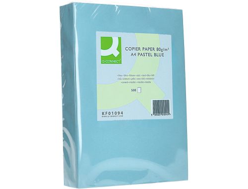 Papel de cor q-connect din a4 80 gr azul embalagem de 500 folhas , Q-connect , 72051 , 5705831010949